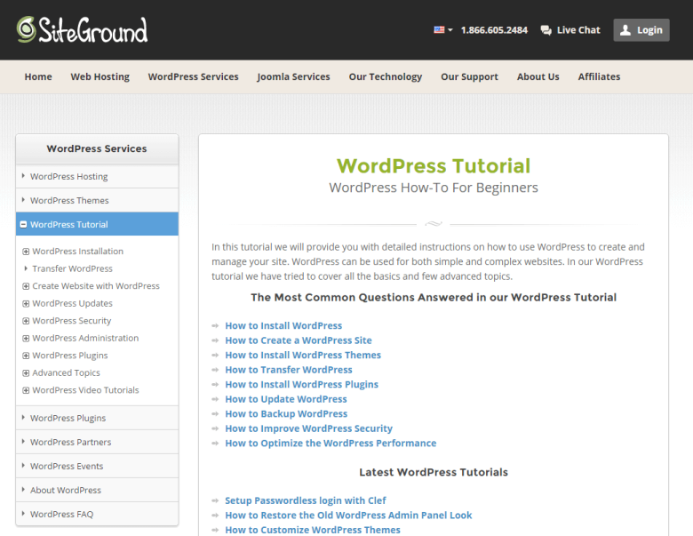 siteground - WordPress Tutorials
