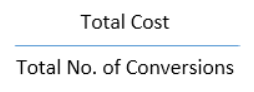 Cost Per Conversion Formula